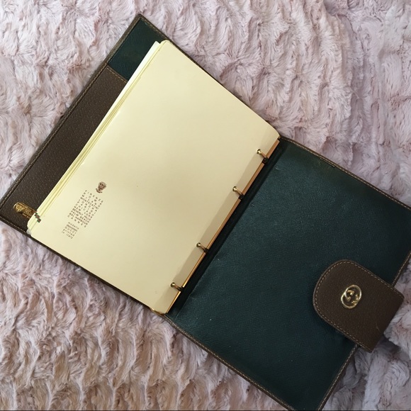 😊 Sold-Gorgeous Vintage Gucci Agenda Brown - Picture 6 of 8